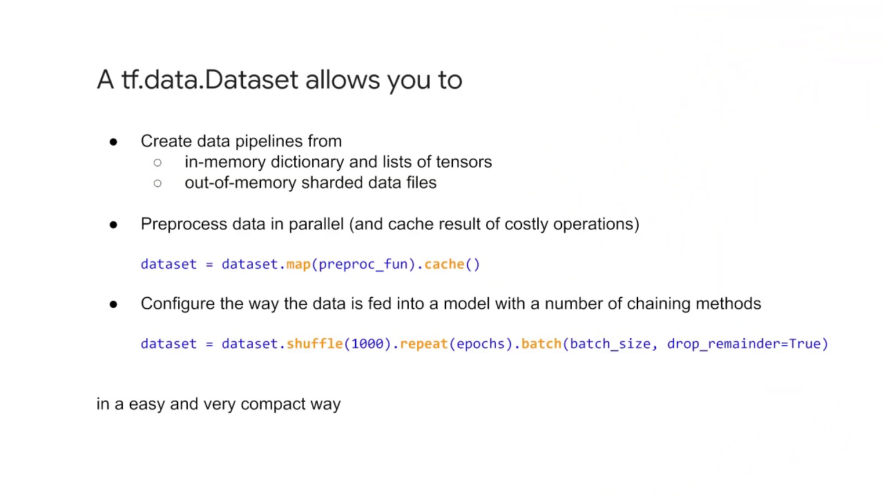 1/10 Training on large datasets with tf.data API