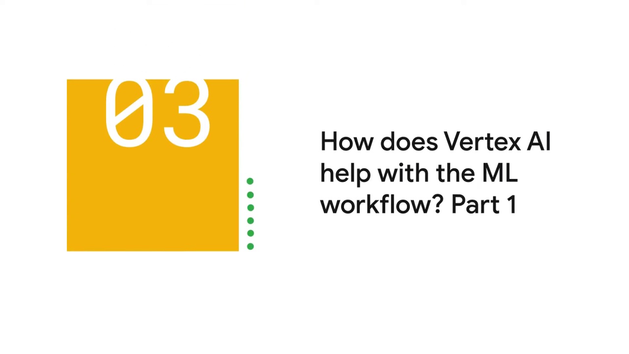 1/47 How does Vertex AI help with the ML workflow, part 1 ?
