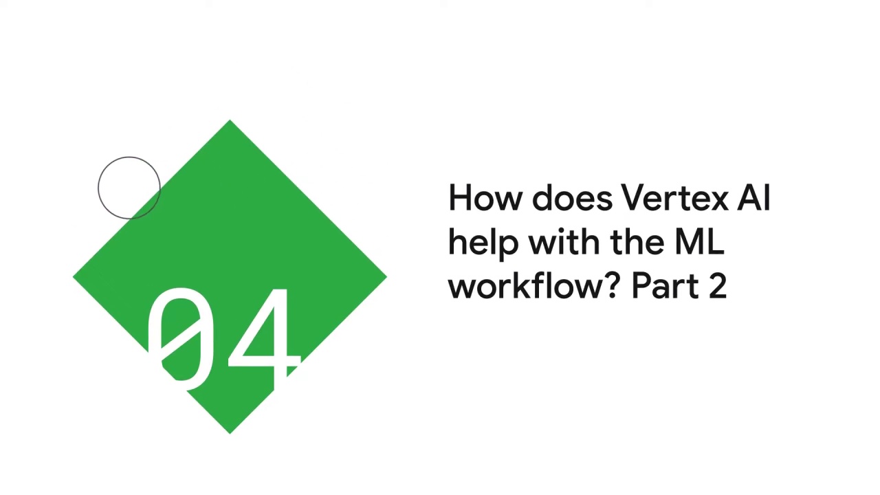 1/55 How does Vertex AI help with the ML workflow, part 2 ?