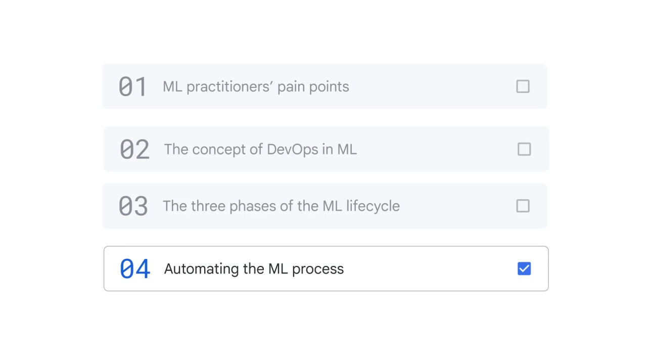 1/8 Automating the ML process