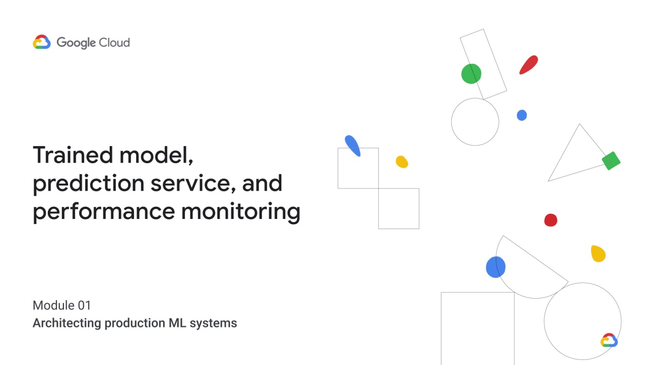 1/20 Trained model, prediction service, and performance monitoring