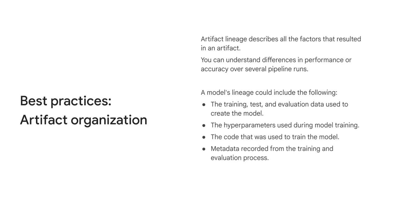 7/14 Best practices for artifact organization