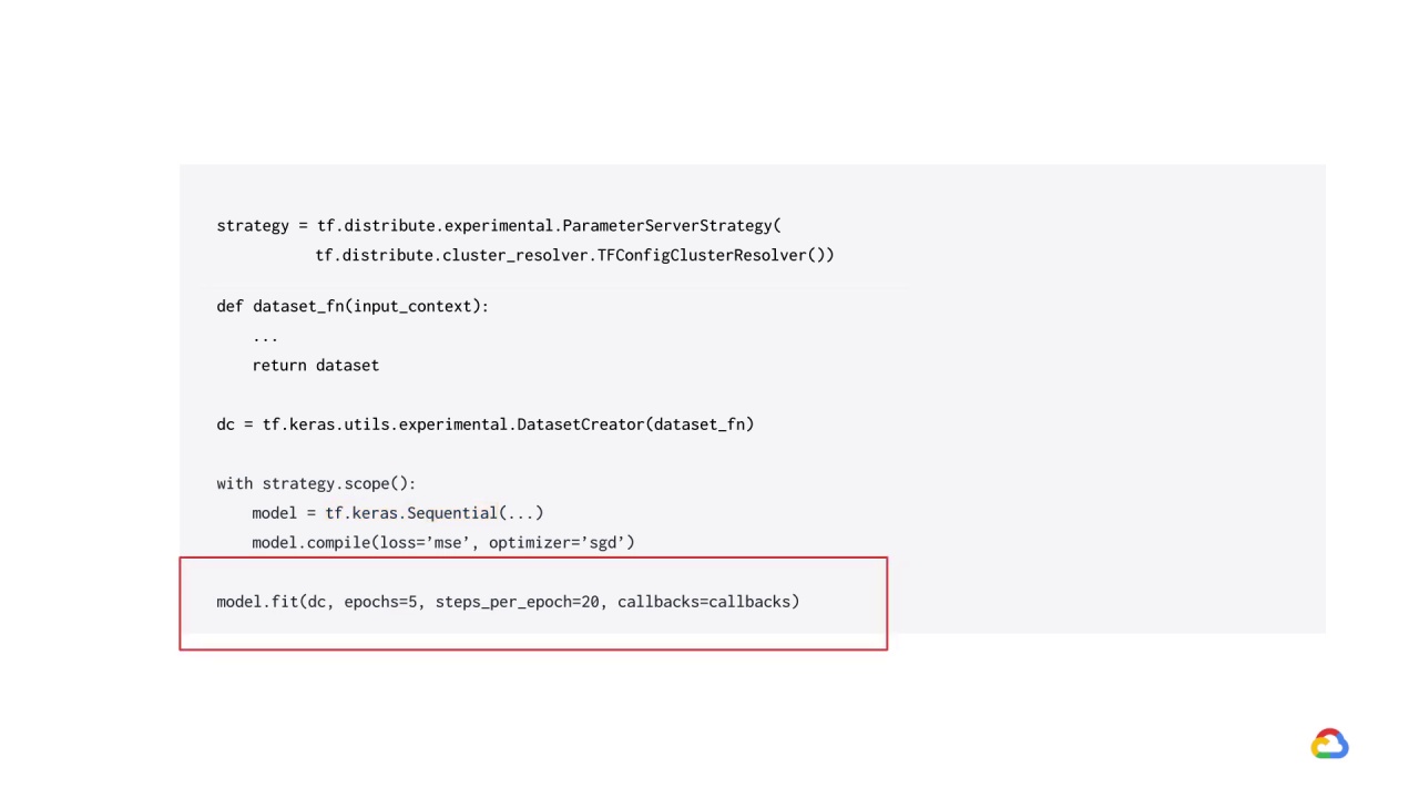 7/7 Parameter server strategy