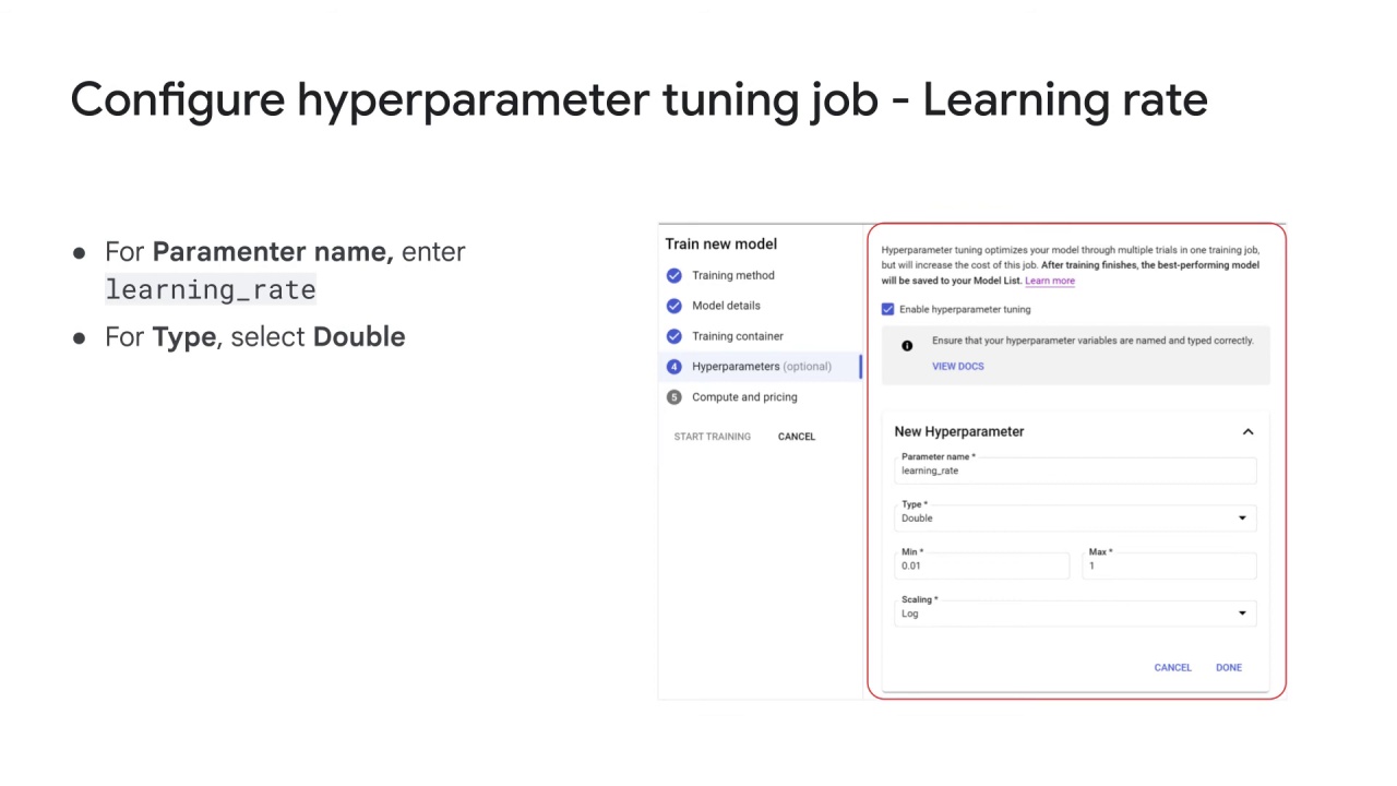 49/89 Vertex AI Vizier hyperparameter tuning