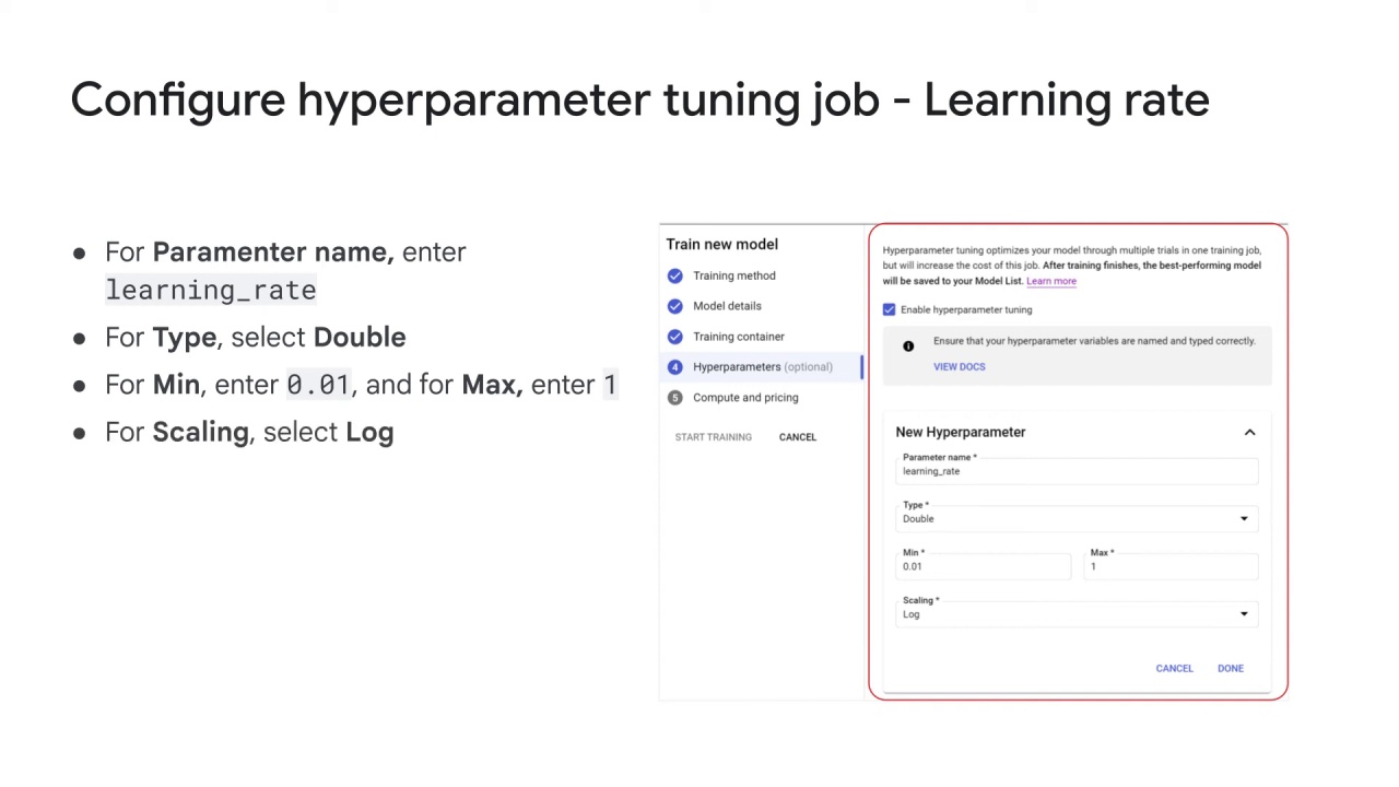 51/89 Vertex AI Vizier hyperparameter tuning