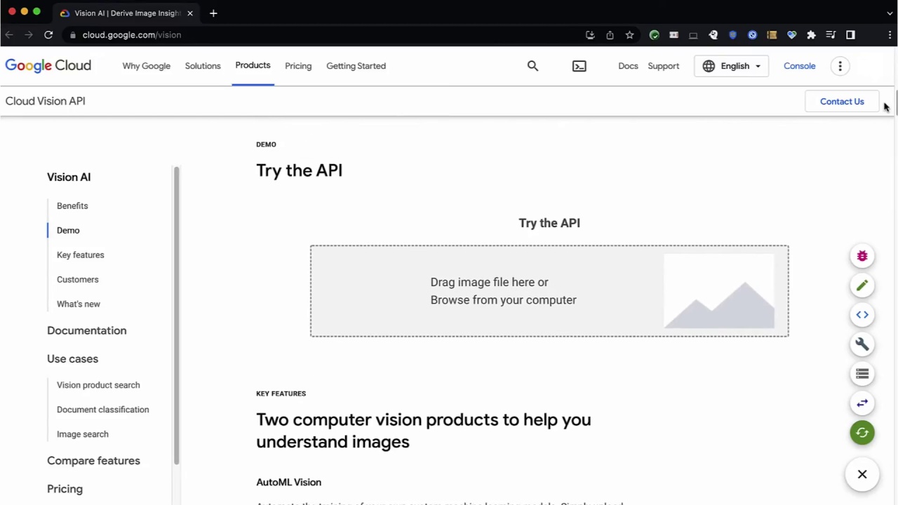 51/107 Vision API - Pre-built ML Models