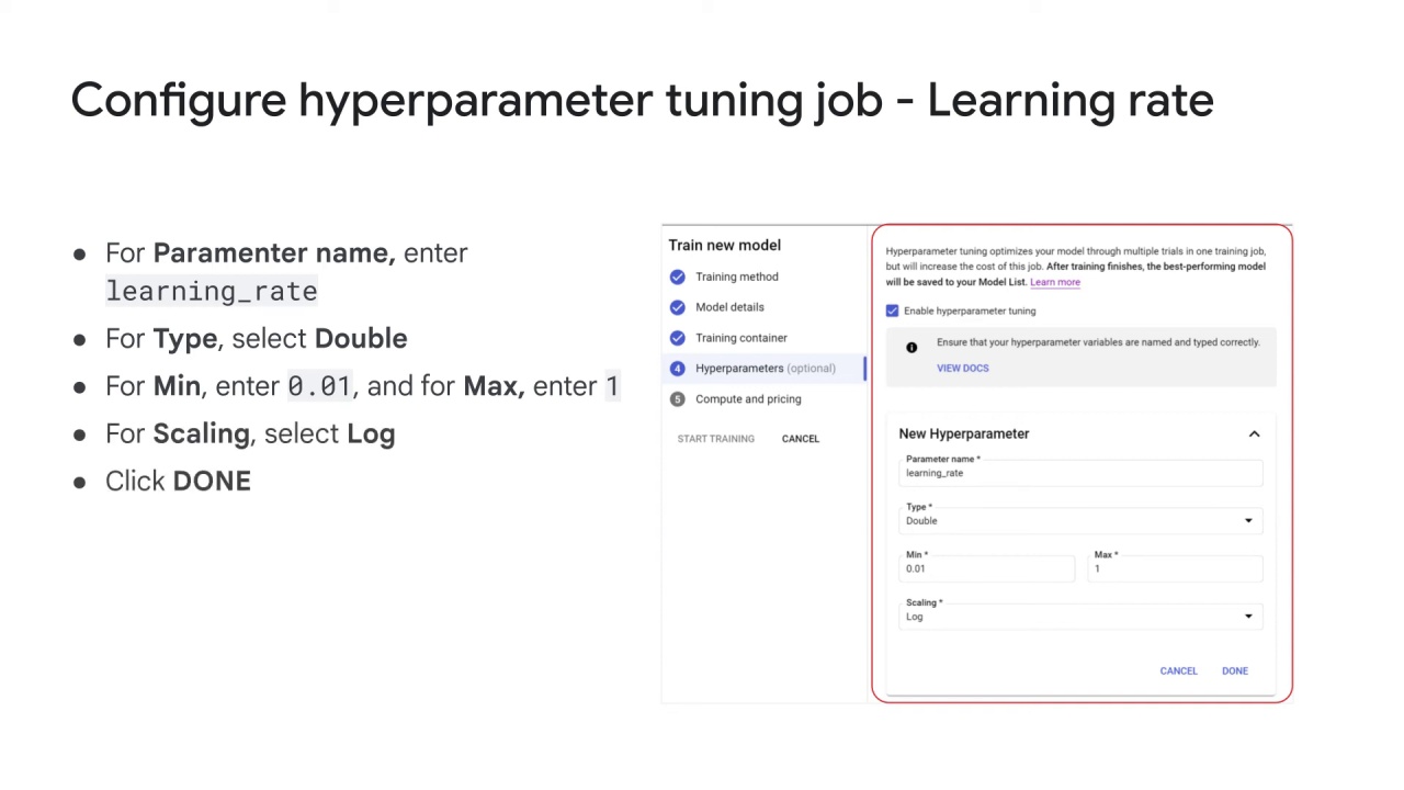 52/89 Vertex AI Vizier hyperparameter tuning