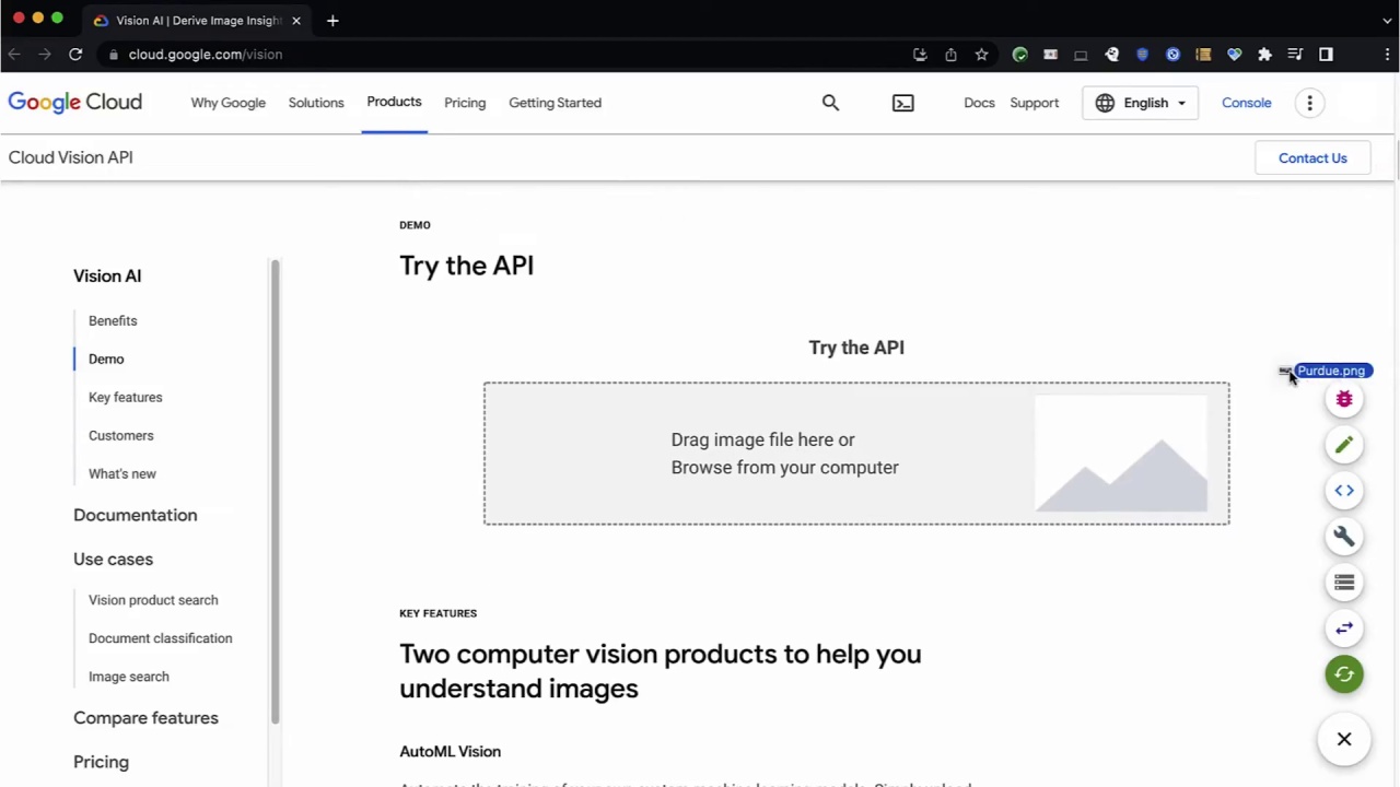 52/107 Vision API - Pre-built ML Models