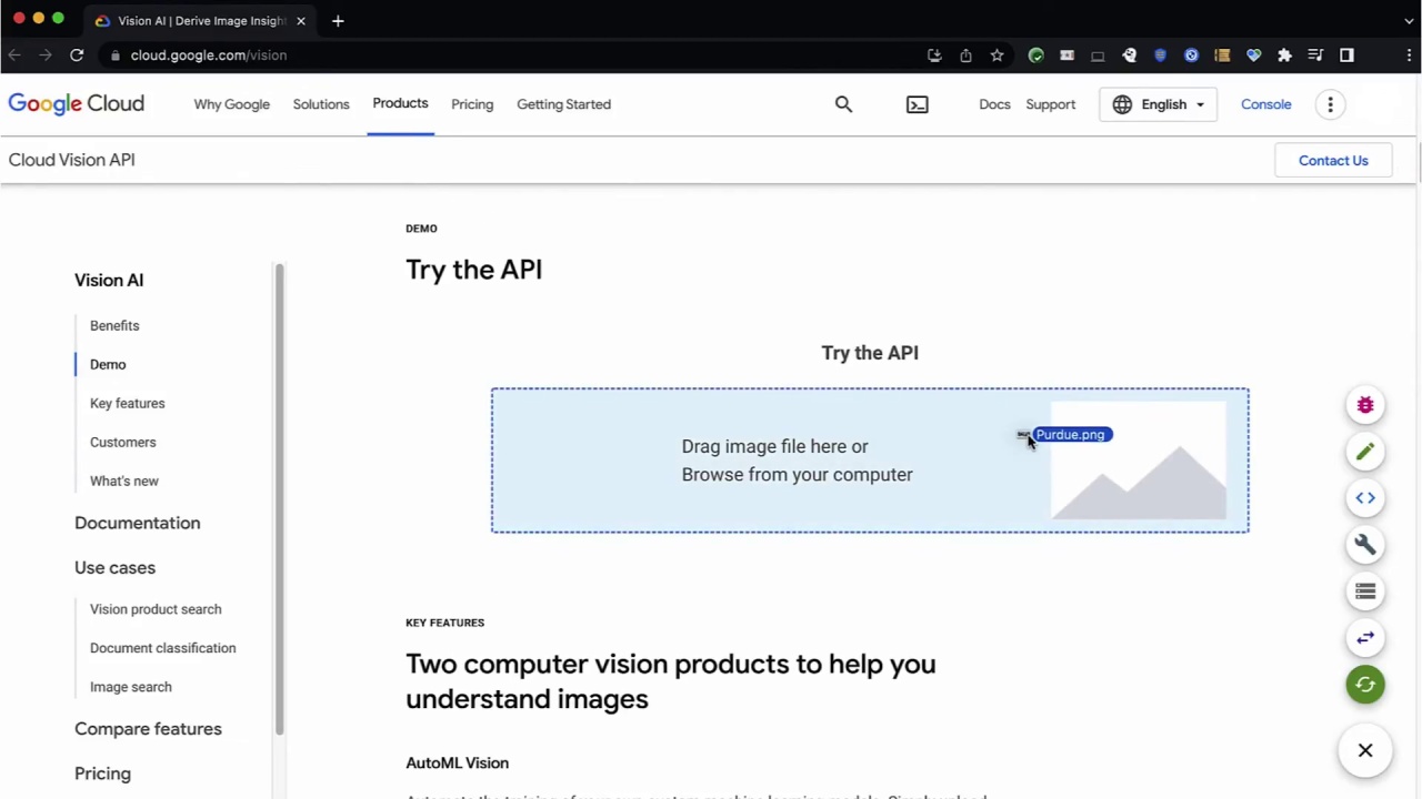 53/107 Vision API - Pre-built ML Models