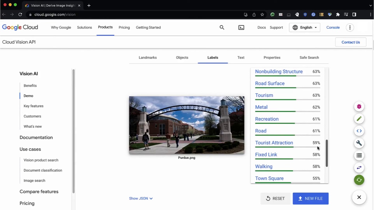 55/107 Vision API - Pre-built ML Models