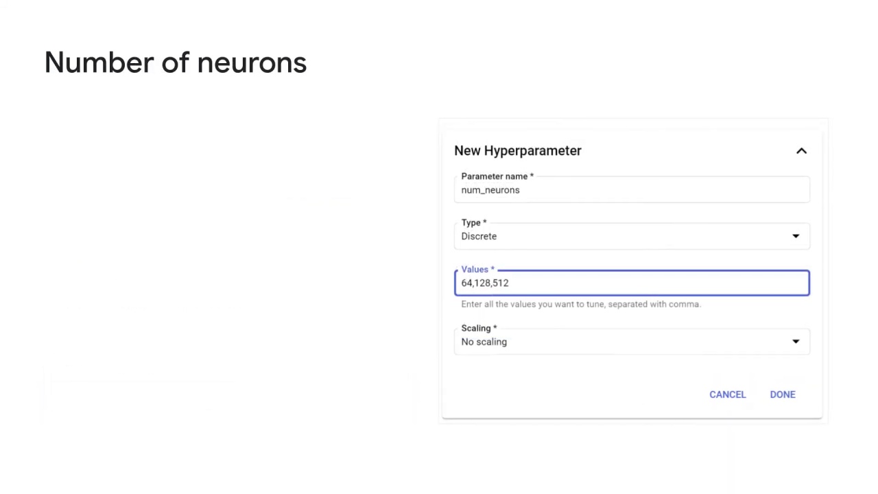 59/89 Vertex AI Vizier hyperparameter tuning