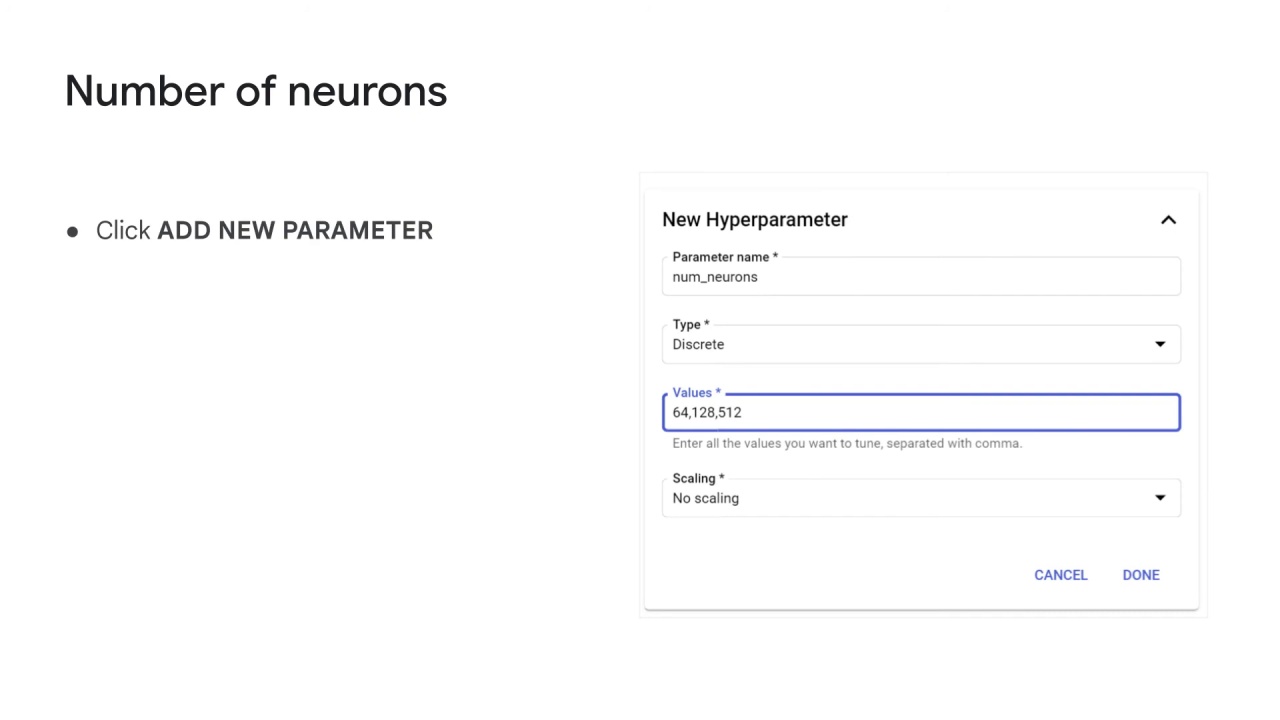 60/89 Vertex AI Vizier hyperparameter tuning