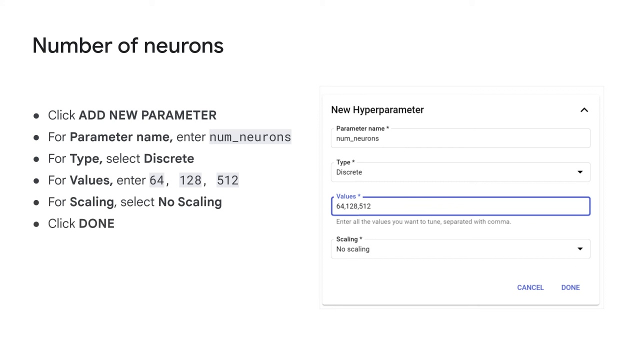 65/89 Vertex AI Vizier hyperparameter tuning