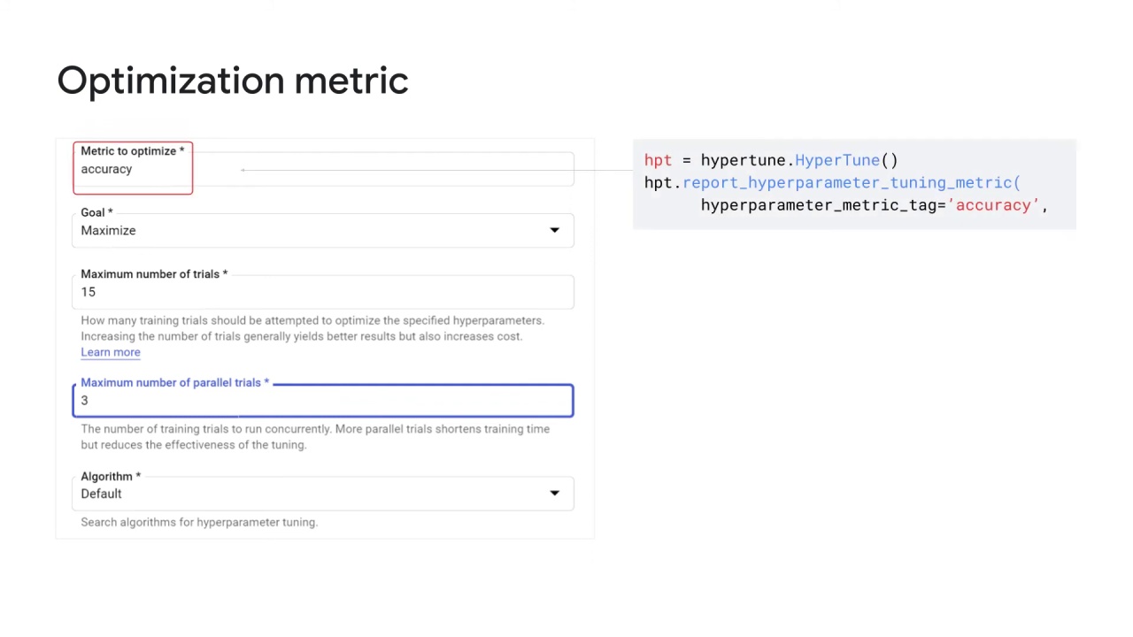 68/89 Vertex AI Vizier hyperparameter tuning