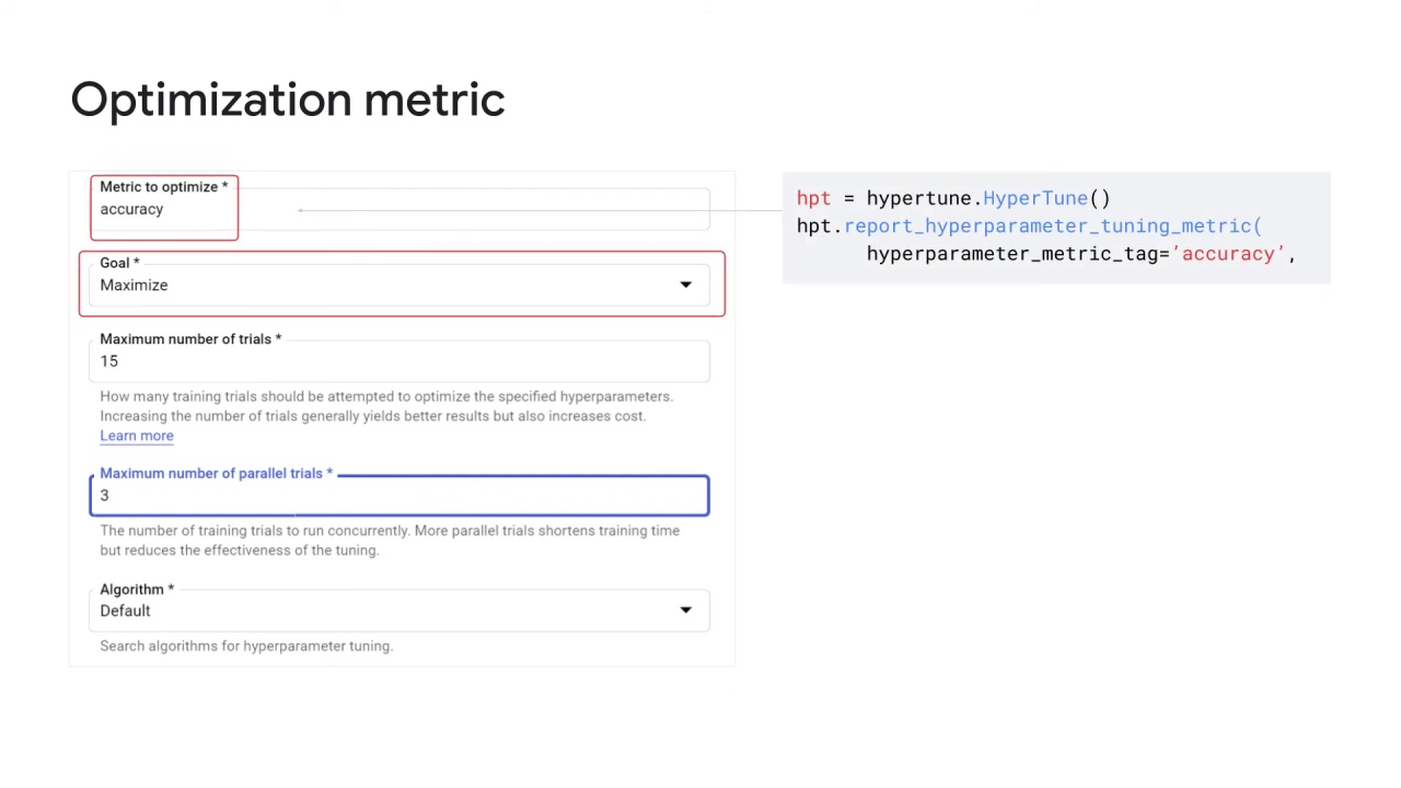 69/89 Vertex AI Vizier hyperparameter tuning