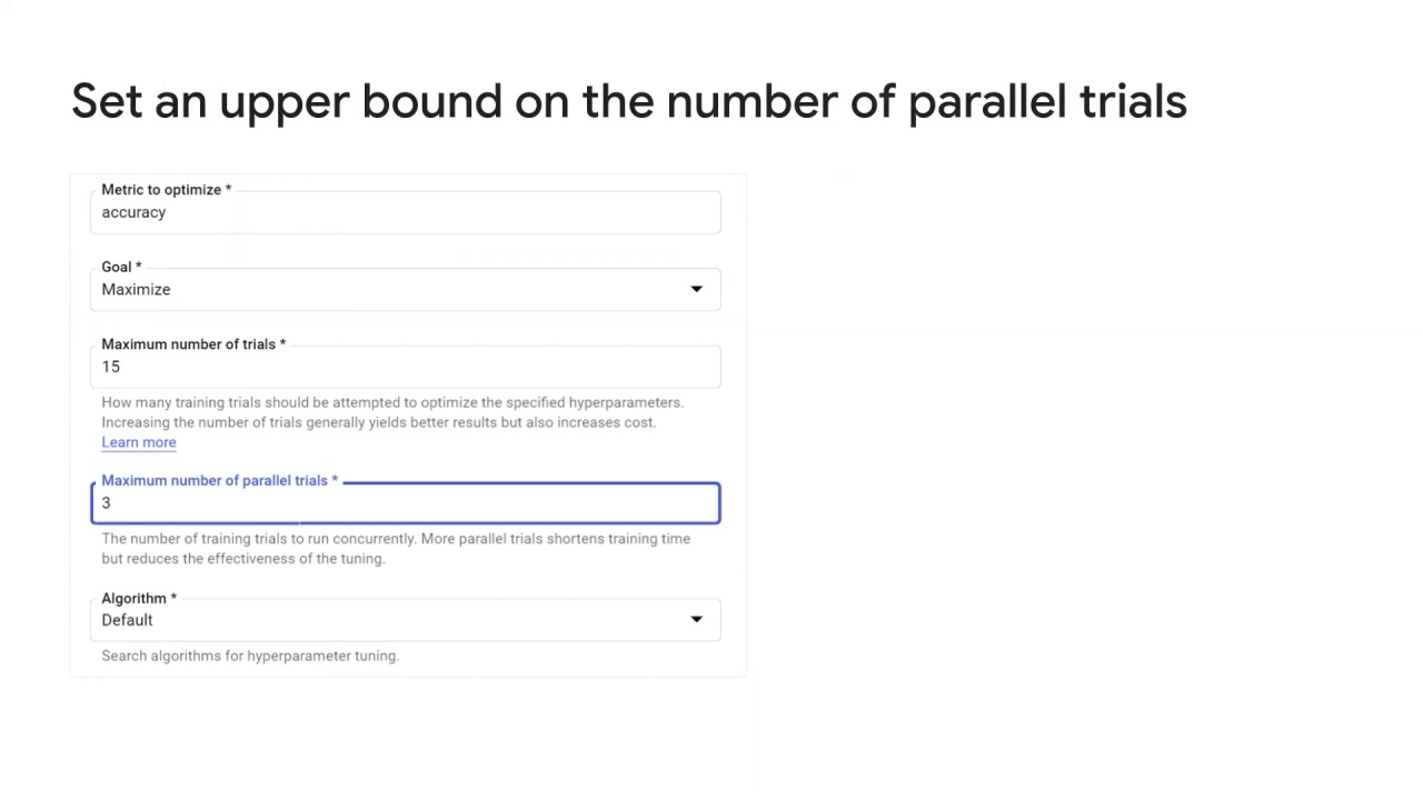 70/89 Vertex AI Vizier hyperparameter tuning